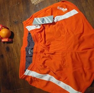 Running Shorts NWT Asics Orange White 1/2 split